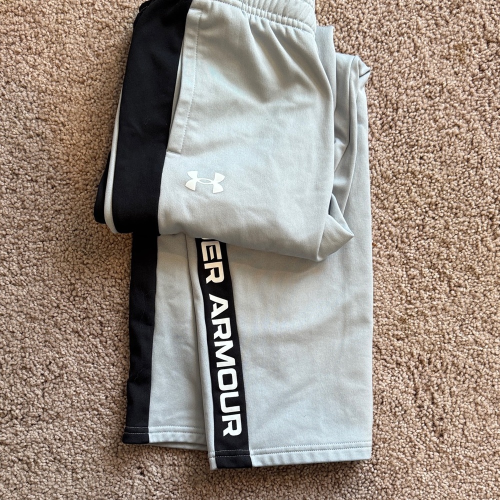 Under Armour Kids' Light Gray and Black Shorts